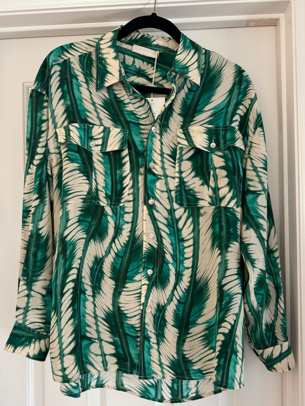 Brand new with tags. Ulla Johnson silk blouse in acacia.